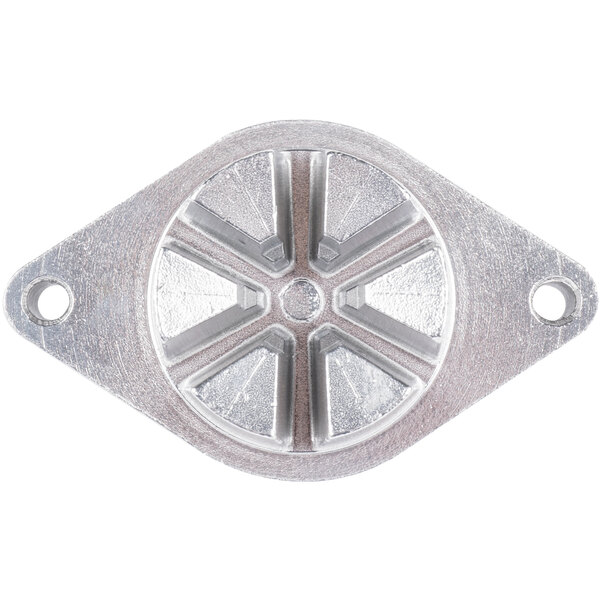 A Garde metal push block with six sections and holes.
