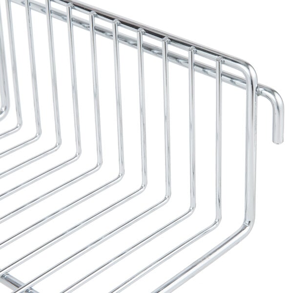 a close up of a metal basket