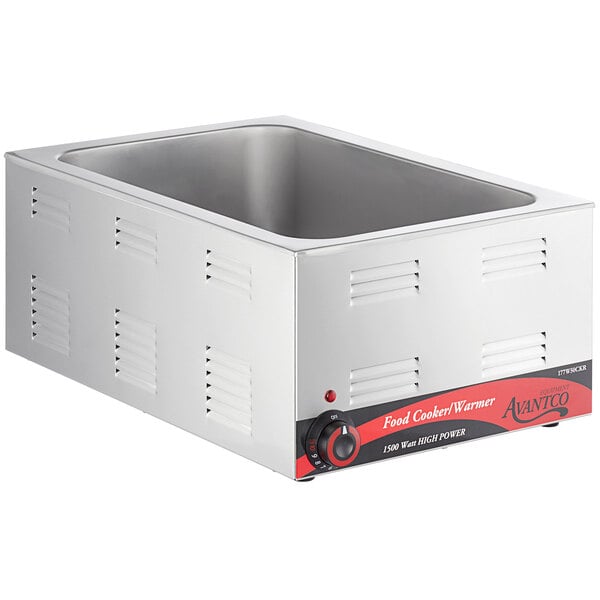 Adcraft FW-1200W Countertop Food Warmer Portable Steam Table Full Pan Size,120V 