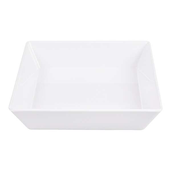American Metalcraft Endurance 64 oz. White Square Shallow Melamine Serving Bowl