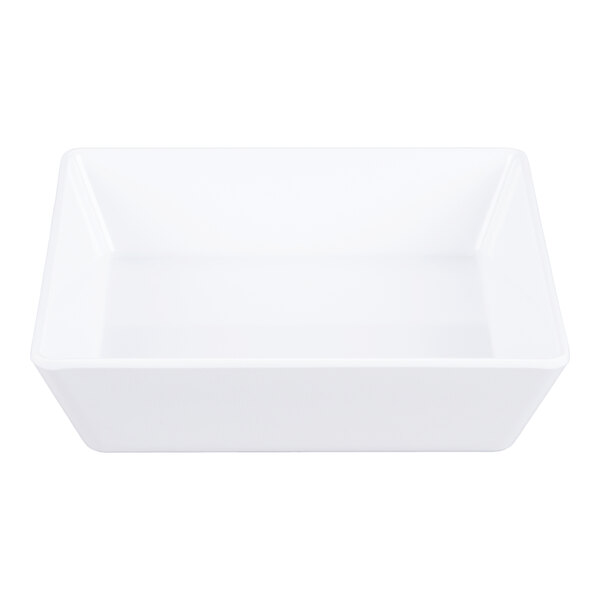 American Metalcraft Endurance 36 oz. White Square Shallow Melamine Serving Bowl