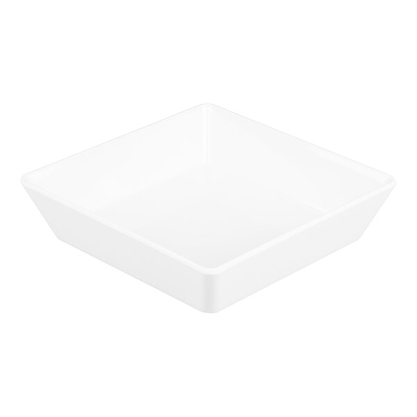 American Metalcraft Endurance 36 oz. White Square Shallow Melamine Serving Bowl