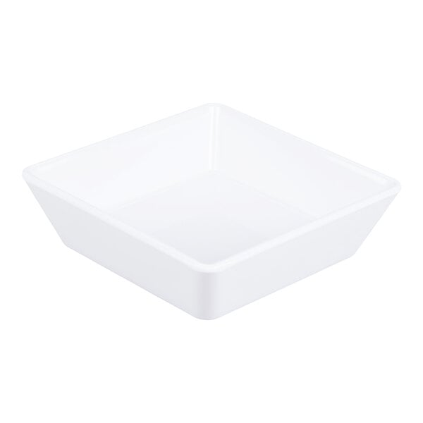American Metalcraft Endurance 16 oz. White Square Shallow Melamine Serving Bowl