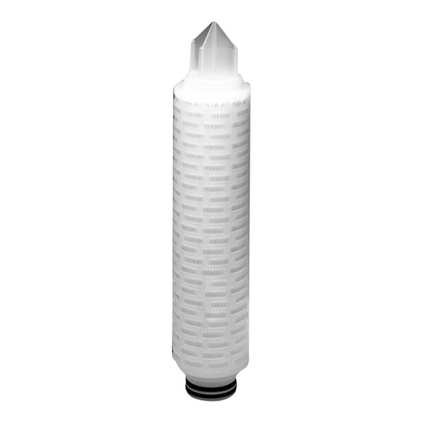 A white cylindrical 3M water filter with a black cap.