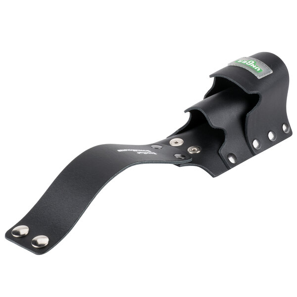 Unger BSDHR ErgoTec 5" x 3" Black Leather Double Squeegee Holster