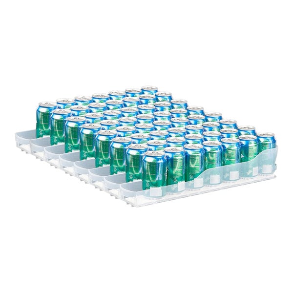True 929821 Trueflex Clear 6-Lane Bottle Organizer - 5/Set