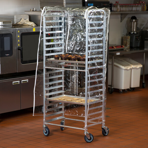 Regency 63" Clear 14 Mil Plastic Bun Pan Rack Cover