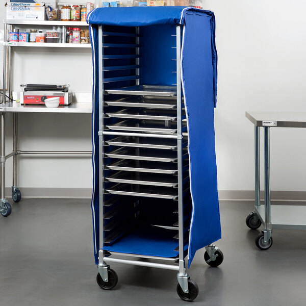 Regency 63" Blue Insulated Polyester Bun Pan Rack Freezer Cover