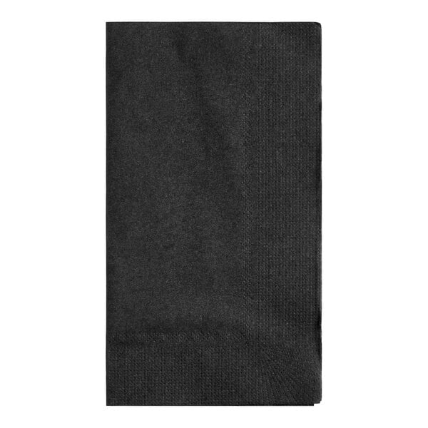 Choice 15" x 17" Black Customizable 2-Ply Paper Dinner Napkin - 100/Pack