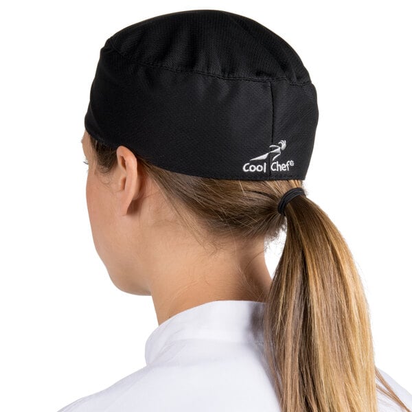 Home  Kitchen Features Chefs Hat Breathable Mesh Top Skull Cap Chat Black Size 