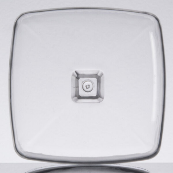 A clear square Fineline Tiny Temptations tray with a square lid.