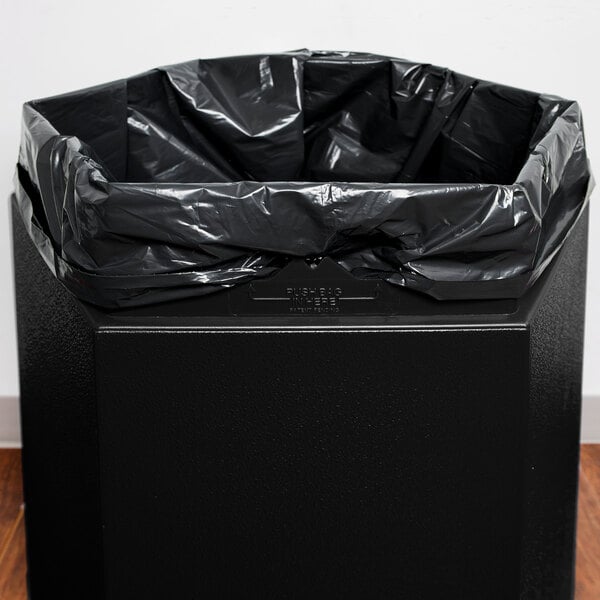 Commercial Zone 737101 30-Gallon Hex Waste Container - Black