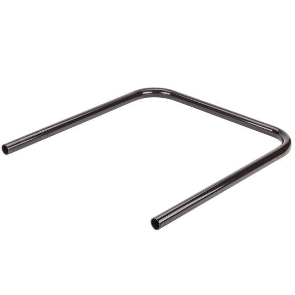 A black metal pipe with two handles.