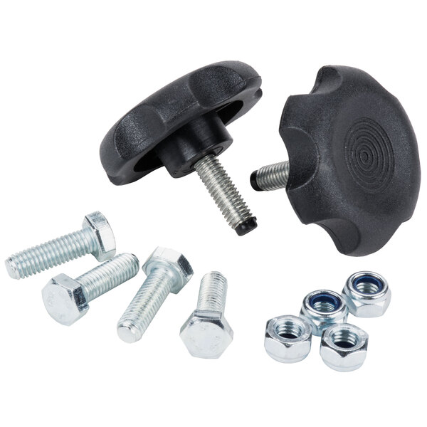 A close-up of screws and nuts.