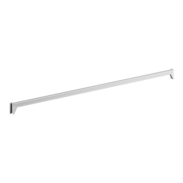 A long white metal bar for Cambro Camshelving® on a white background.