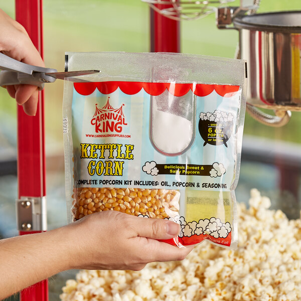 Carnival King All In One Kettle Corn Popcorn Kit For 6 Oz Popper 24 Case