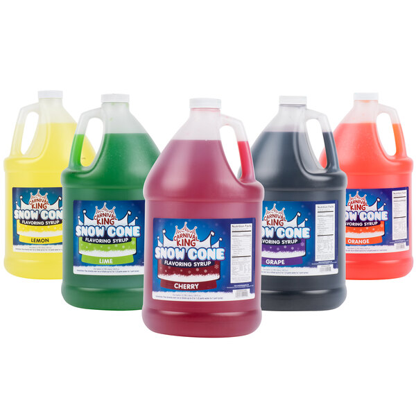 thumbnail image 2 of Carnival King Snow Cone Syrup - 6 Pack, 1 Gallon Bottles, YOUR CHOICE Of Flavors! 2 of 5