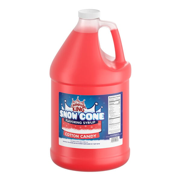 Carnival King 1 Gallon Cotton Candy Snow Cone Syrup