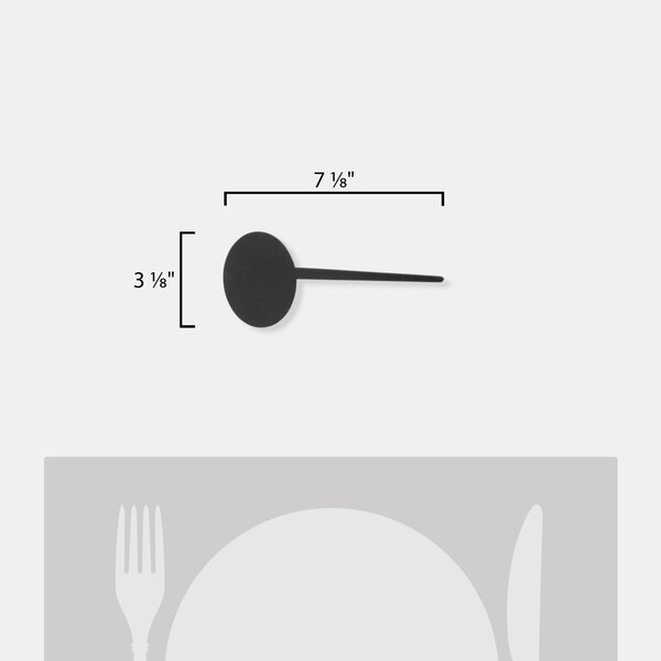 An American Metalcraft chalkboard pick with a white oval tag on it.