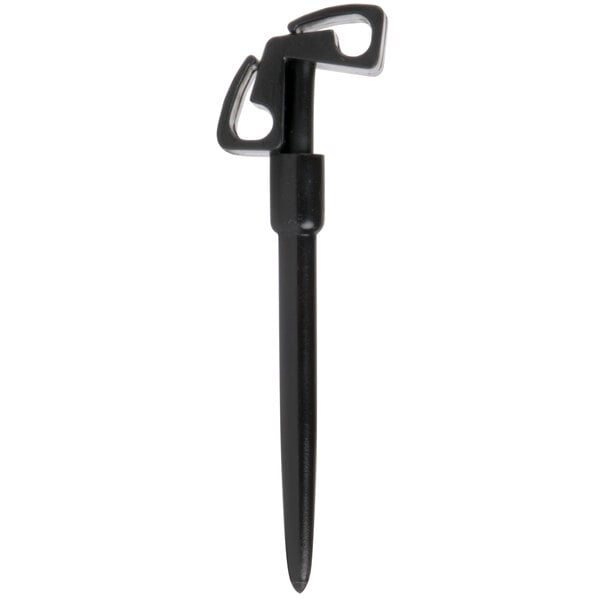A black cylindrical American Metalcraft mini chalk card pick with a metal clip.