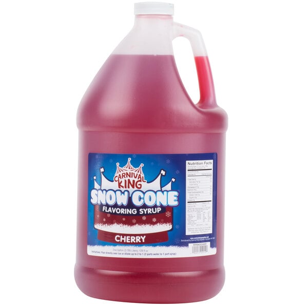 Carnival King 1 Gallon Cherry Snow Cone Syrup 4case 8094