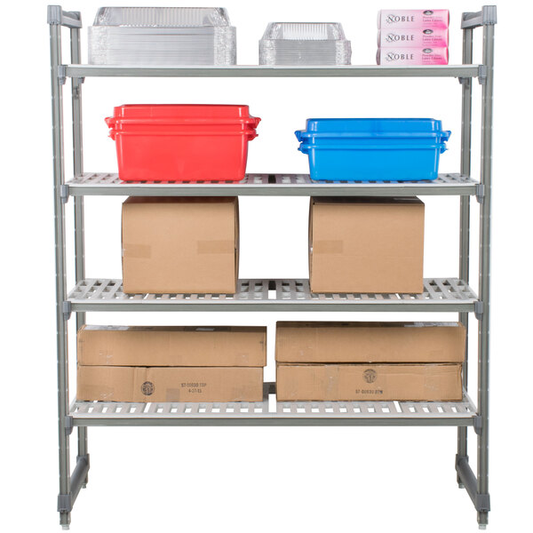 Cambro ESU212472V4580 Camshelving® Elements Vented 4-Shelf Stationary Starter Unit - 21" x 24" x 72"