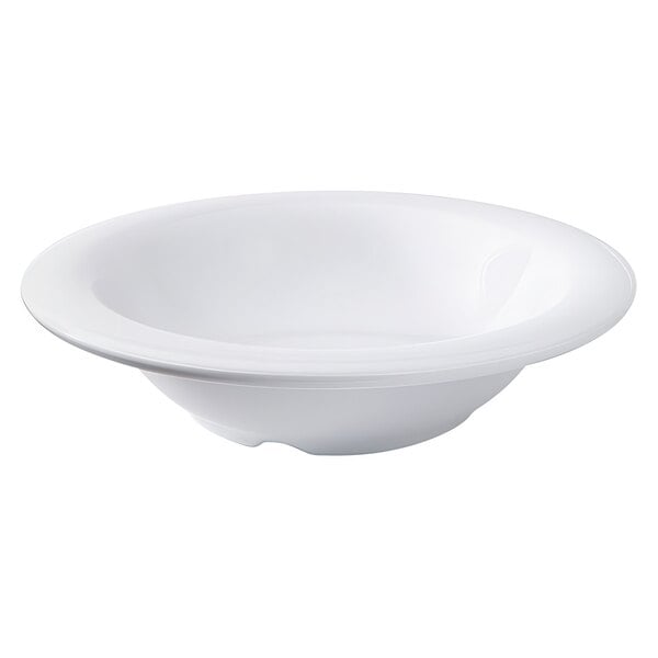 A GET Diamond White melamine bowl.