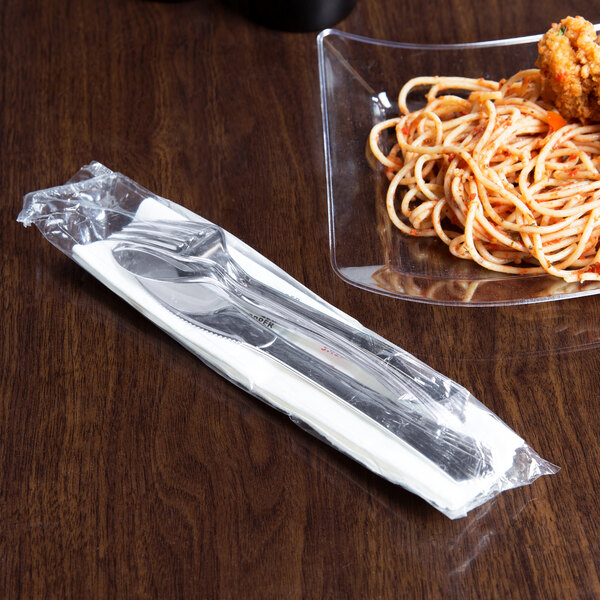 Silver Visions Individually Wrapped Silver Heavy Weight Plastic Cutlery