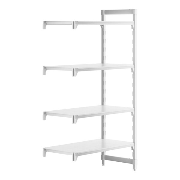 A white shelf with four legs.