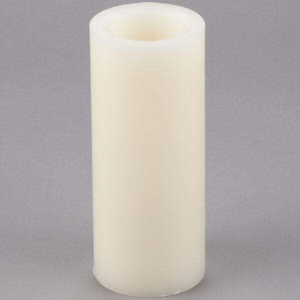 A case of 4 Sterno programmable cream wax pillar candles.