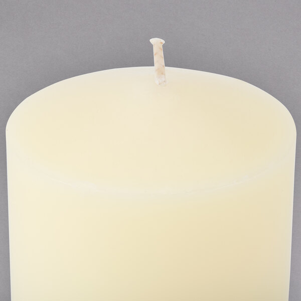 Sterno 40164 6 1/2" Ivory Wax Pillar Candle 12/Case