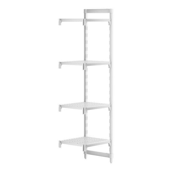 A white Camshelving® Premium add-on unit with four shelves.