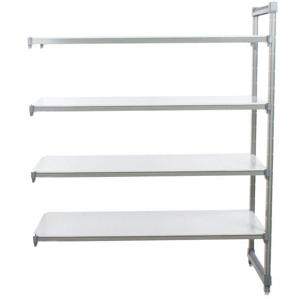 Cambro EA184284S4580 Camshelving Elements 4 Shelf Solid Add On Unit - 18" x 42" x 84"