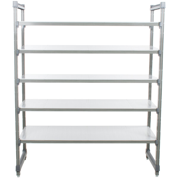 Cambro ESU217284S5580 Camshelving® Elements Solid 5-Shelf Stationary Starter Unit - 21" x 72" x 84"