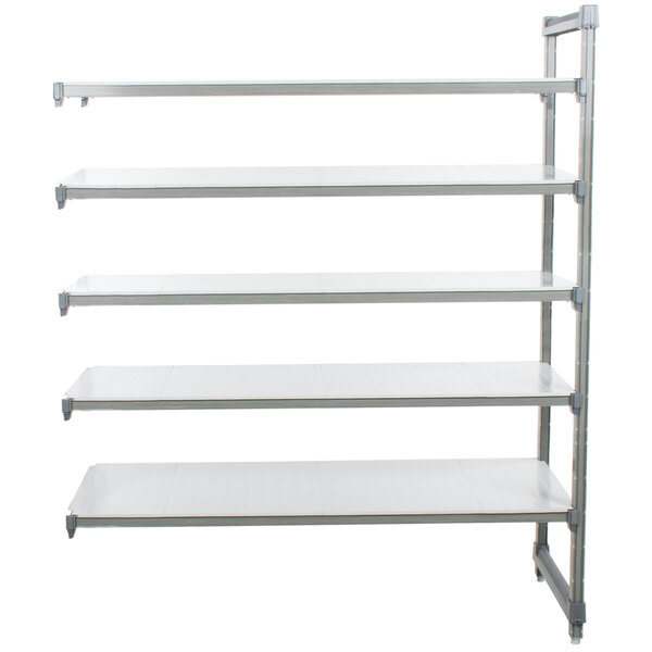Cambro EA185484S5580 Camshelving Elements 5 Shelf Solid Add On Unit - 18" x 54" x 84"