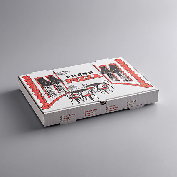 White Color Corrugated Fresh Hot Pizza Box