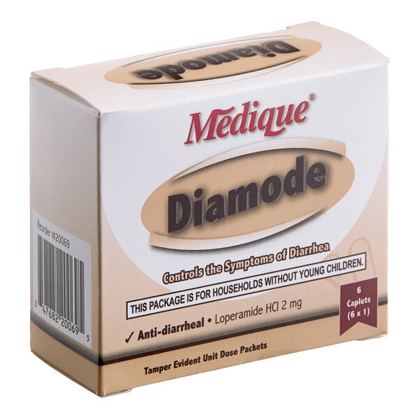 Medique 20069 Diamode Antidiarrheal Caplets - 6/Box