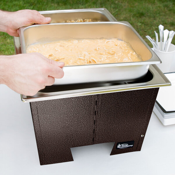 Sterno Copper Vein Fold Away Chafer with Lid and 2 Half Size Pans