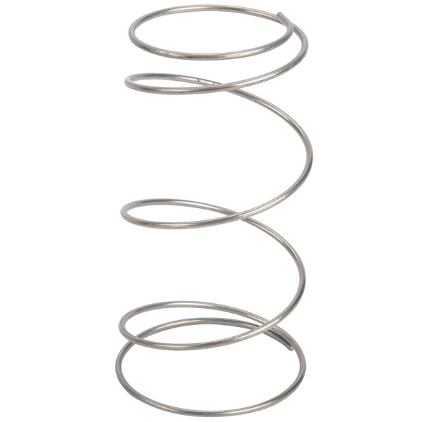 A metal spiral spring with a spiral shape.