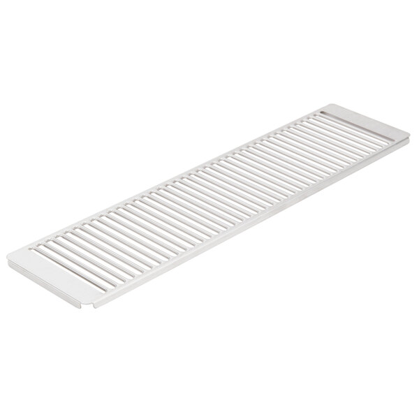 A white metal grate for a Grindmaster Cecilware refrigerated beverage dispenser.