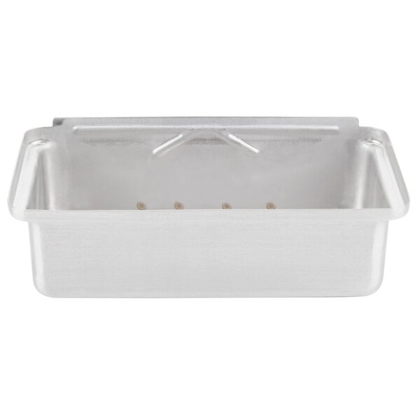 A Grindmaster Cecilware stainless steel drip tray on a counter.