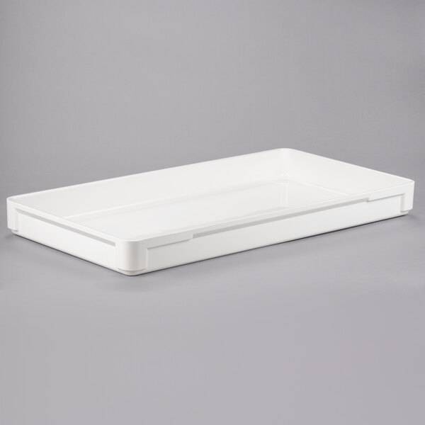 A white rectangular MFG Tray dough proofing box with a lid.