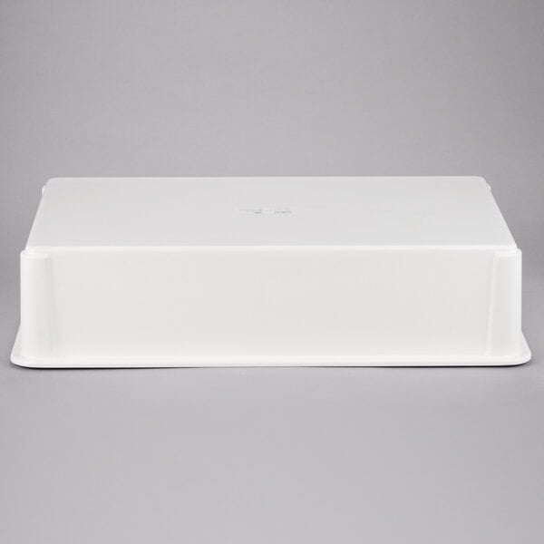 A white rectangular fiberglass dough proofing box.