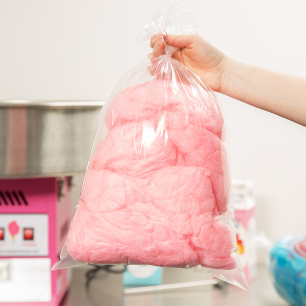 Carnival King 202130240 11 1 2 X 18 Quick Pak Cotton Candy Bag 100 Pack