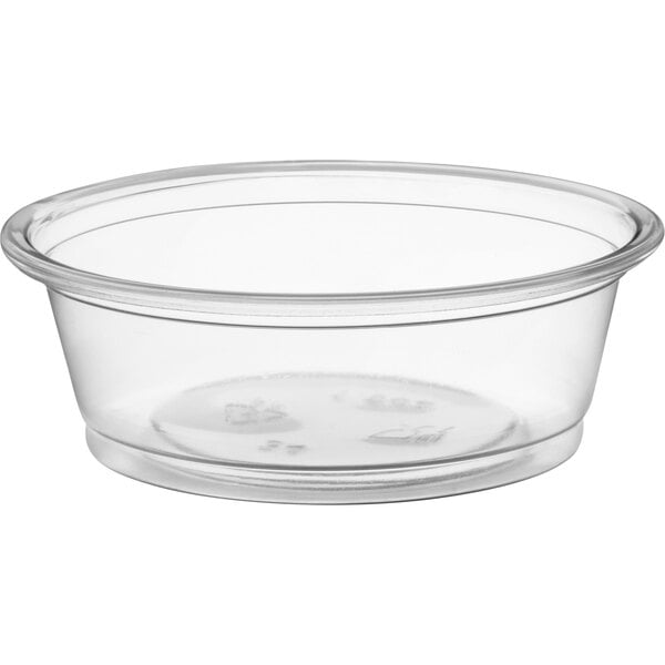 4 oz Plastic Clear Disposable Portion Cups with Lids for Sauce Cup