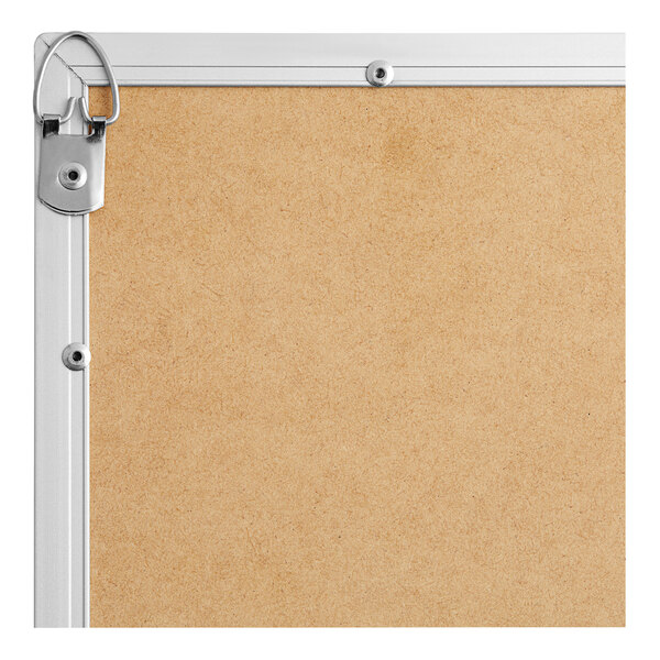 A black felt open face message board with an aluminum frame.