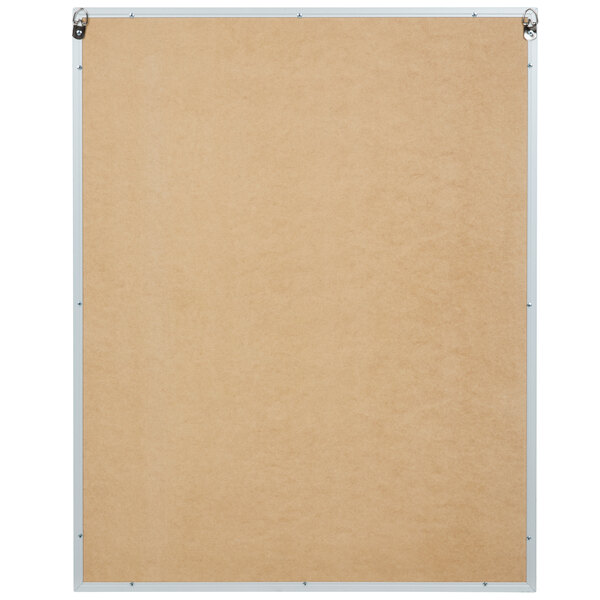 An Aarco black felt indoor message board with a white frame.