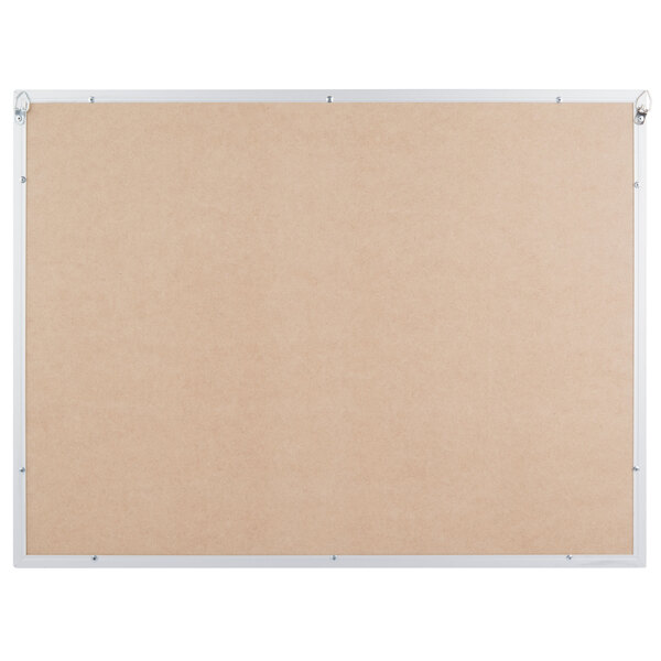 A black felt bulletin board with an aluminum frame.