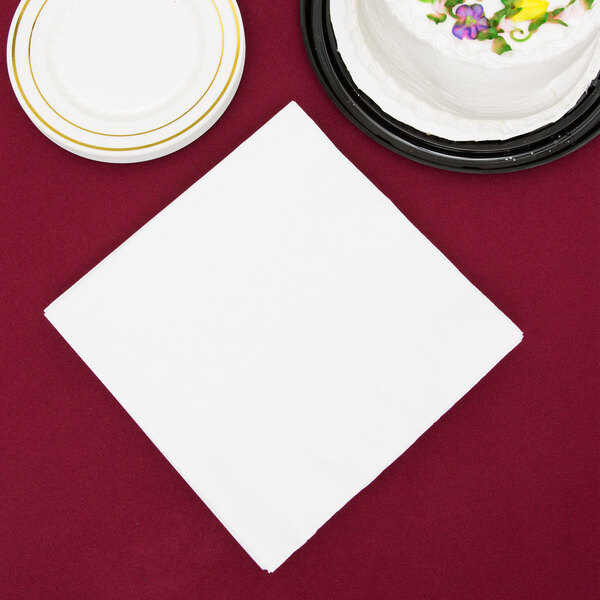Creative Converting 59000B White 3Ply Paper Dinner Napkin 25/Pack
