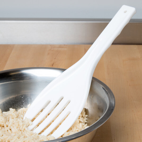10 1/2" Slotted Plastic Rice Paddle